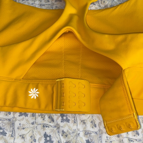 Athleta Ultimate Vibrant Yellow/Orange Sports Bra XL - Picture 9 of 12